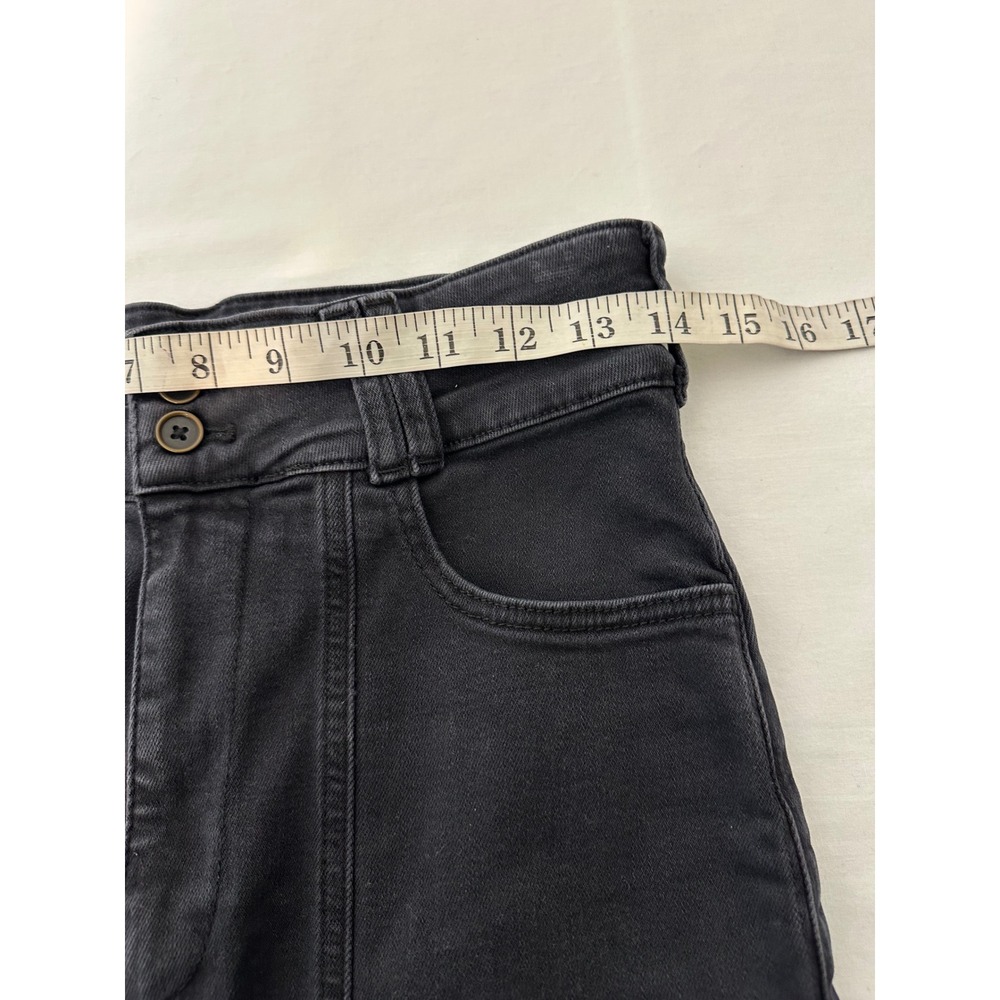 Pilcro Anthropologie High Rise Wide Leg Seam Front Jeans Pants Faded Black 27 - Picture 5 of 10